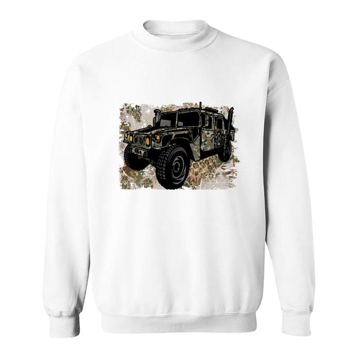 Badass Design Tank Army For Hero Dad Sweatshirt