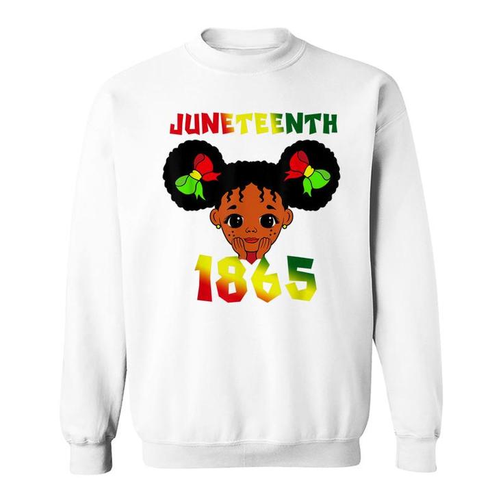 Black Girl Juneteenth 1865 Kids Toddlers Celebration   Sweatshirt