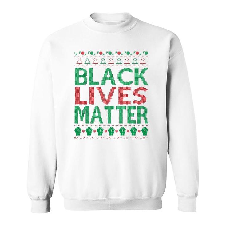 Black Lives Matter Ugly Christmas Gift Sweatshirt