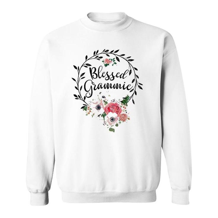 Blessed Grammie  For Women Flower Decor Grandma Sweatshirt