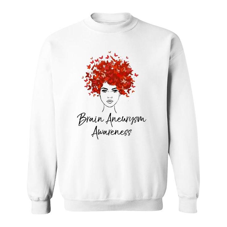 Brain Aneurysm Awareness Butterflies Gift Sweatshirt