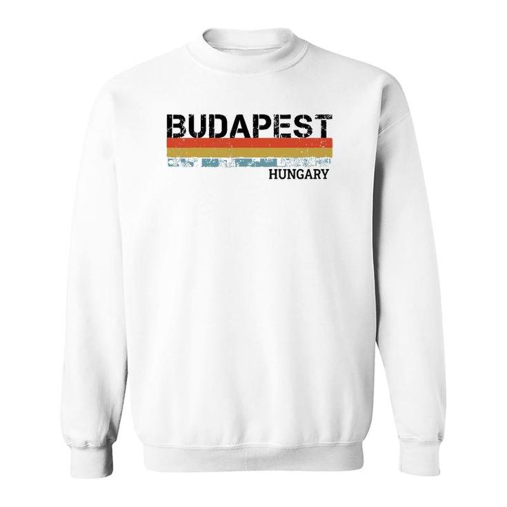 Budapest Retro Vintage Stripes Gift Sweatshirt