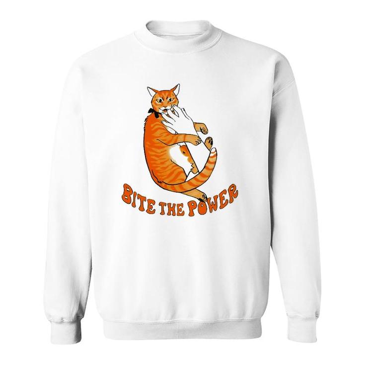 Cat Bite The Power Pet Lover Sweatshirt