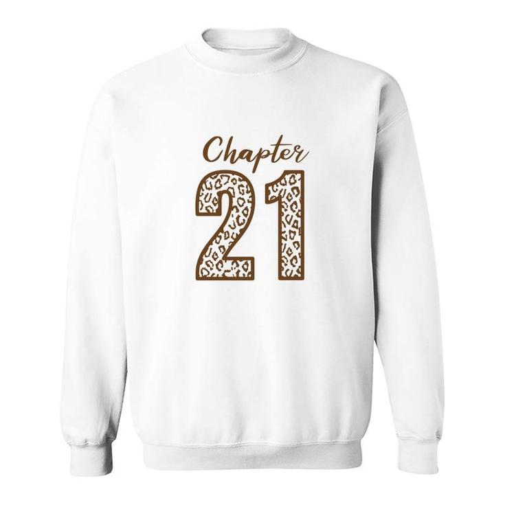 Chapter 21 21St Birthday Orange Leopard Sweatshirt