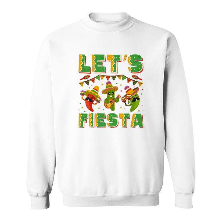 Cinco De Mayo Lets Fiesta Colorful Decoration Sweatshirt