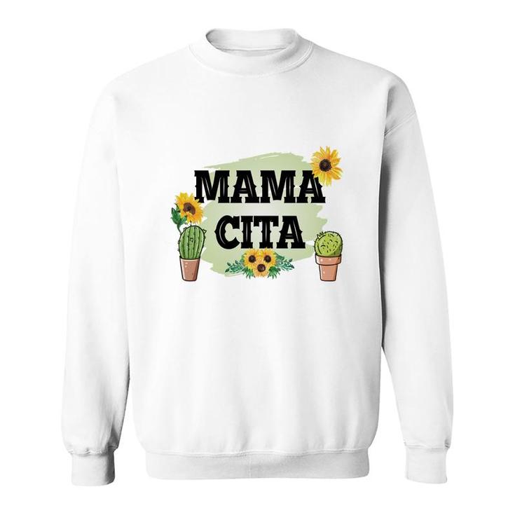Cinco De Mayo Mama Cita Sunflower Yellow Sweatshirt