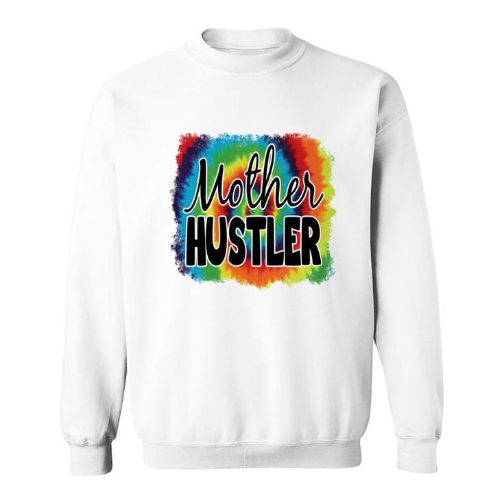 Color Mother Hustler Vintage Mothers Day Sweatshirt