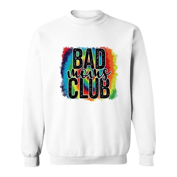 Colorful Bad Moms Club Vintage Mothers Day Sweatshirt
