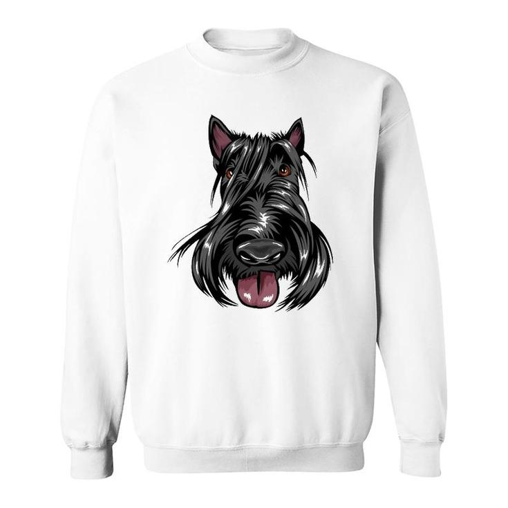 Cool Scottish Terrier Face Dog Sweatshirt