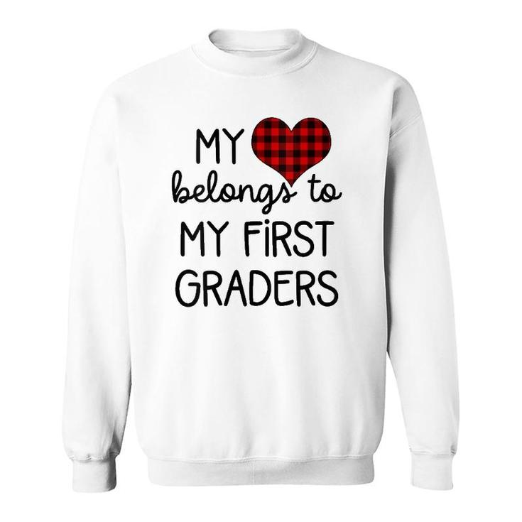 Cute Sweet Valentines Day Gift Idea For 1St Grade Teacher Sweatshirt