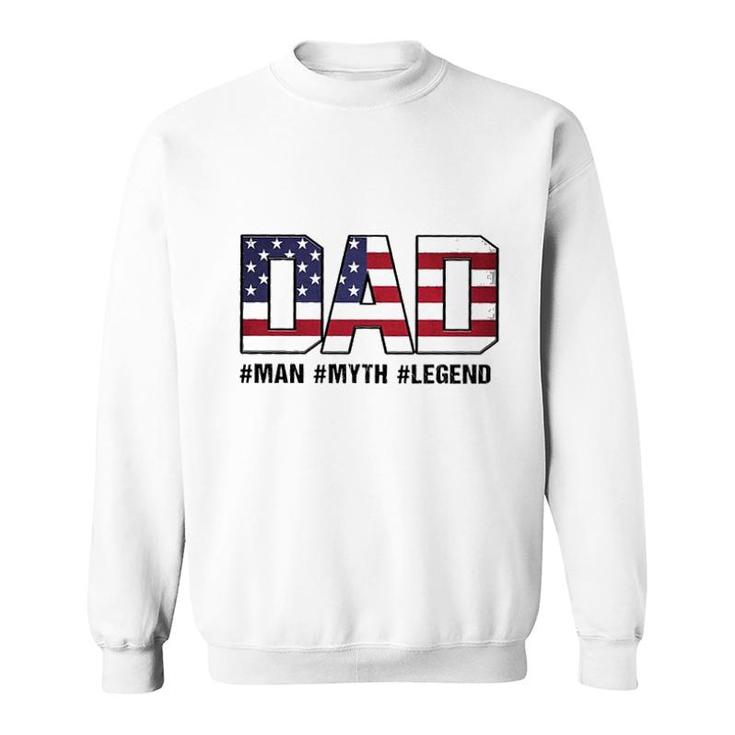 Dad Print USA Flag Impression New Letters Sweatshirt