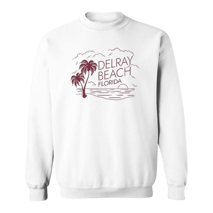 Delray Beach Florida Usa Vacation Souvenir Sweatshirt