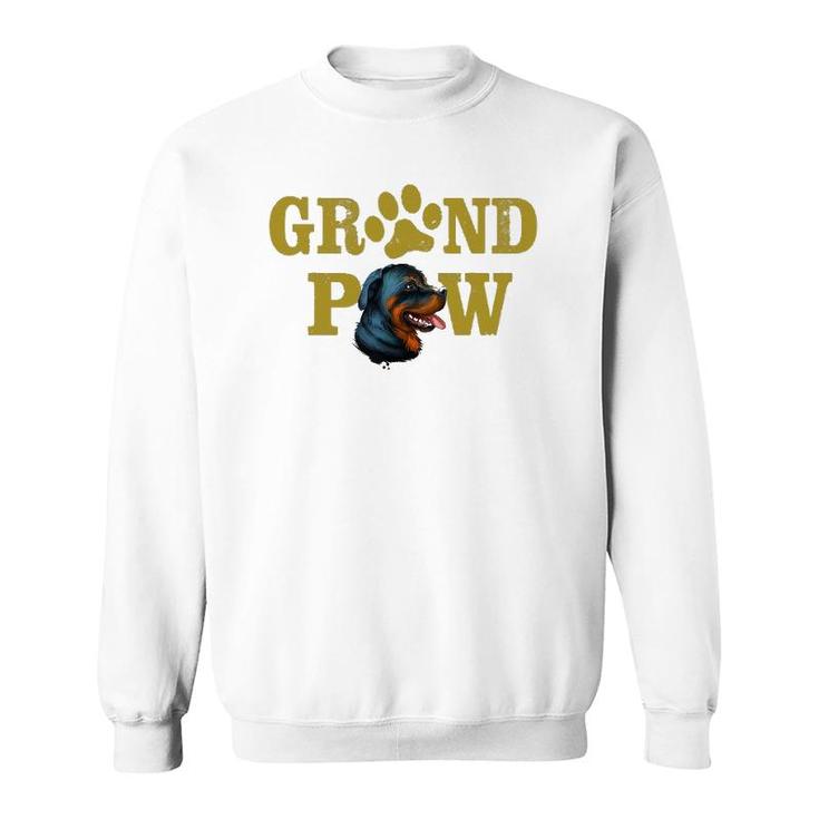 Dogs 365 Rottweiler Grand Paw Grandpaw Grandpa Dog Lover Sweatshirt