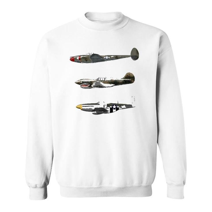 Fighter Airplanes Warbirds Fighter Planes Sweatshirt