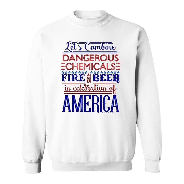 Funny 4Th Of July Independence Day Beer Fireworks Lt Sweatshirt