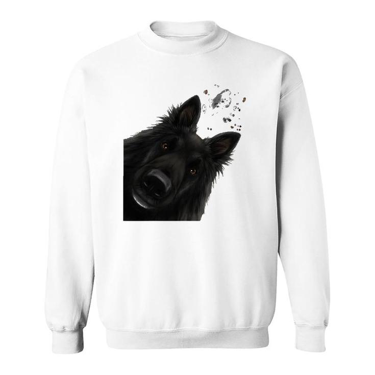 Funny Curious Belgian Shepherd Dog Groenendael Sweatshirt