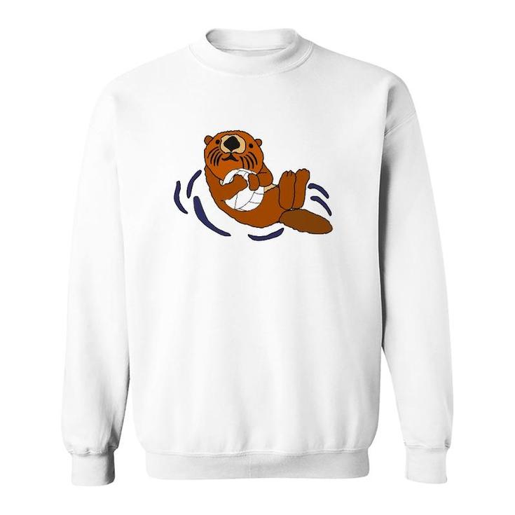 Funny Sea Otter Volleyball Lovers Gift Sweatshirt