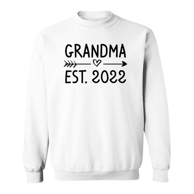Grandmother First Time Grandma Promoted To Grandma Est 2022  Sweatshirt
