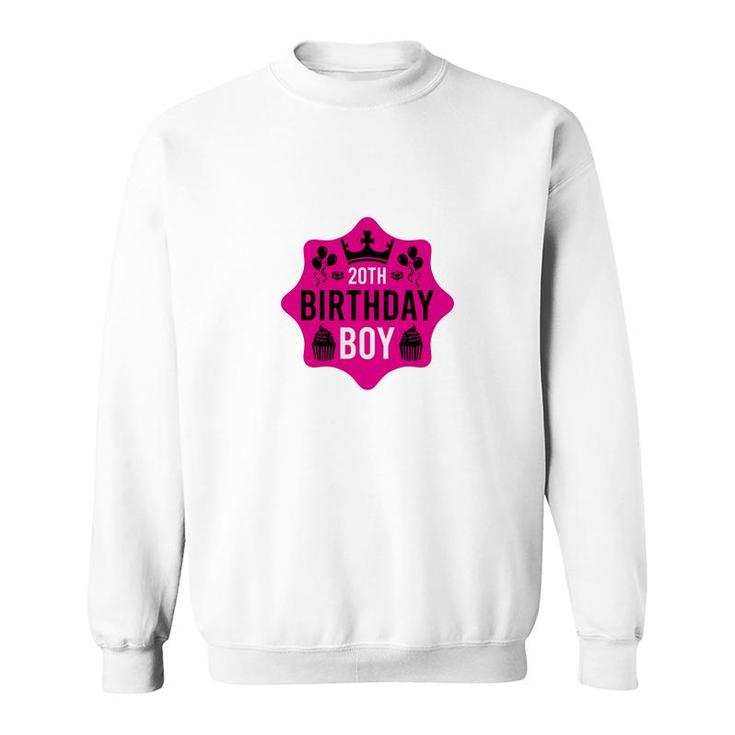 Happy 20Th Birthday Growing Up Boy With Many Gifts Since 2002 Sweatshirt
