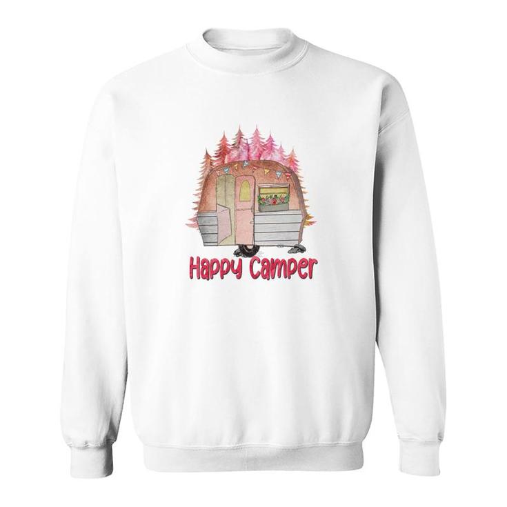 Happy Camper Freedom Soul Colorful Camp Life Design Sweatshirt