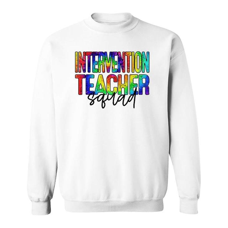 Intervention Teacher Squad Back To School For Teacher Crew Sweatshirt