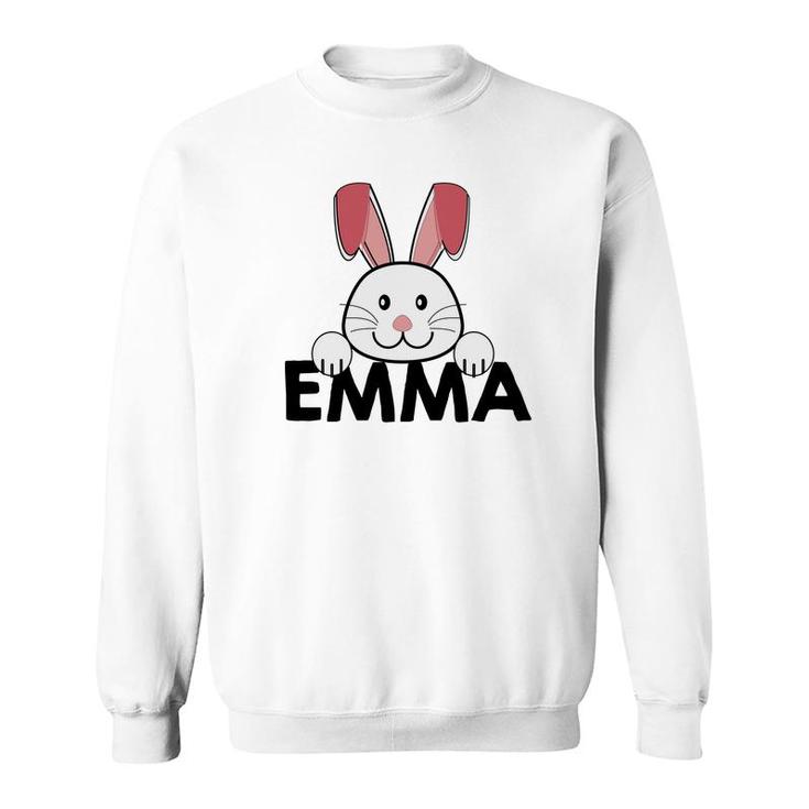 Kids Easter Bunny Egg Hunt Customized Emma Sweatshirt