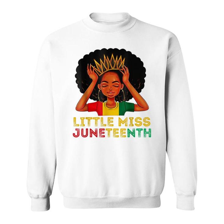 Kids Little Miss Juneteenth Black Girl Melanin Cute Toddler   Sweatshirt