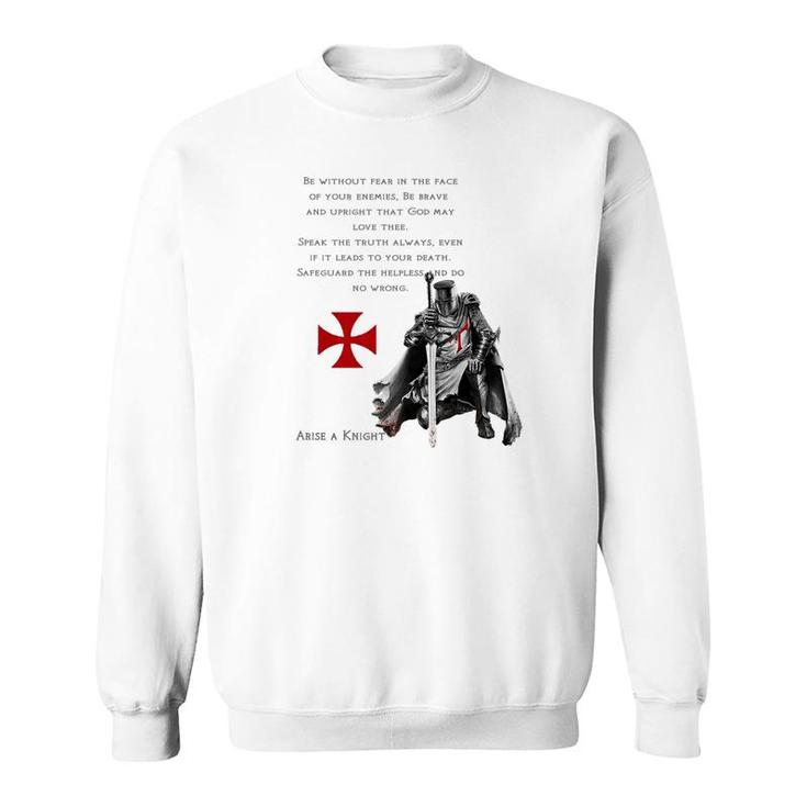 Knights Templar Warrior For Jesus And God Bible For Faith Premium Sweatshirt