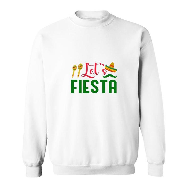 Lets Fiesta Red Green Decoration Gift For Human Sweatshirt