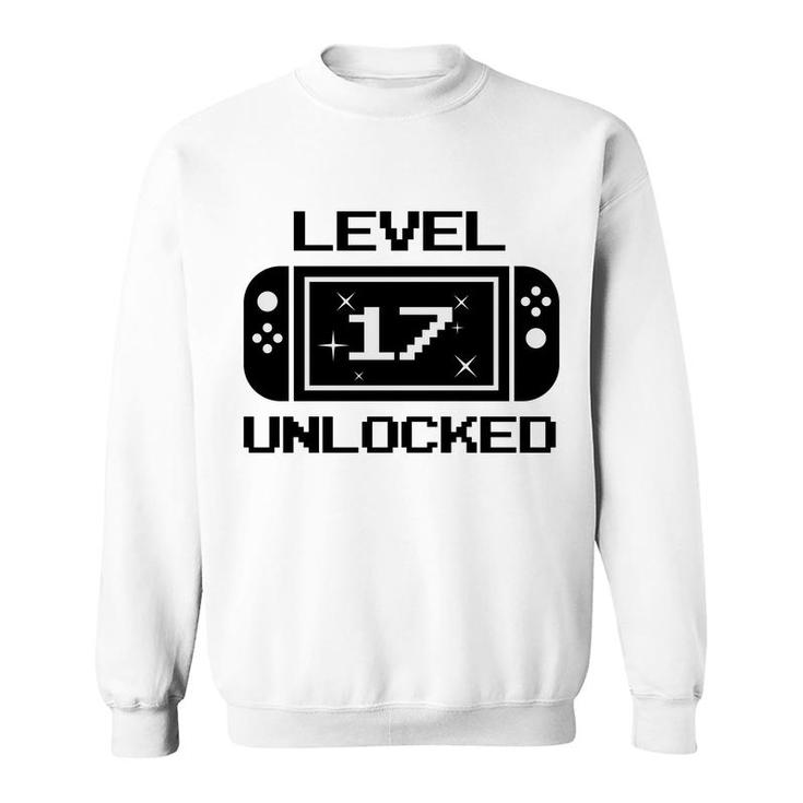 Level 17 Black Gamer 17Th Birthday Great Sweatshirt