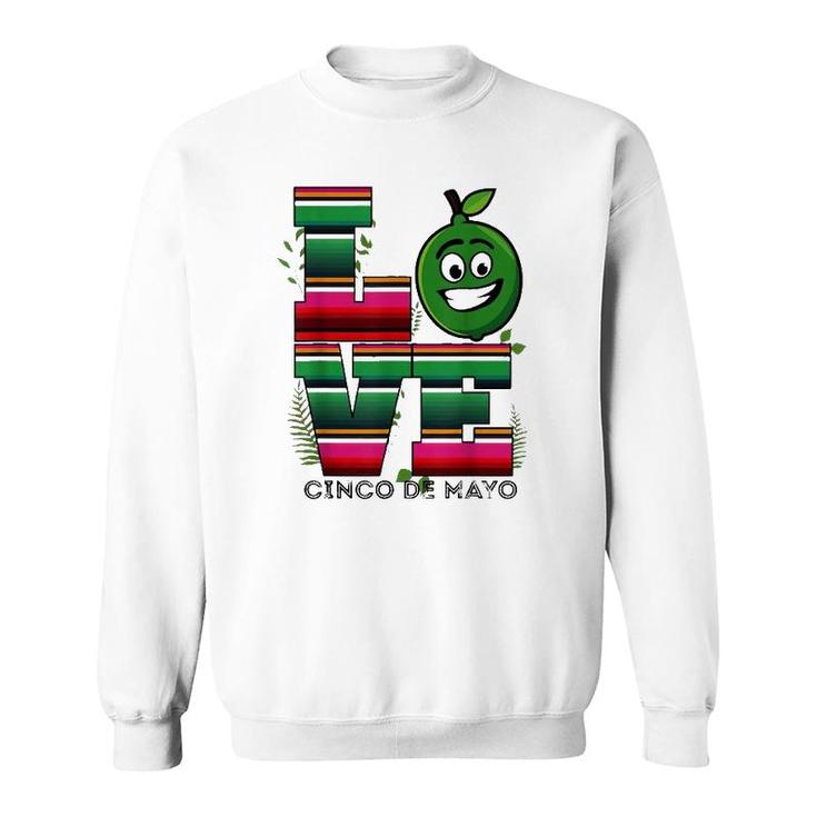 Love Cinco De Mayo Mexican Poncho Blanket Sweatshirt