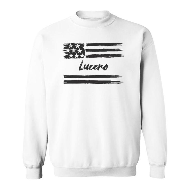 Lucero - Personalized Name Stars And Stripes Usa Flag Sweatshirt