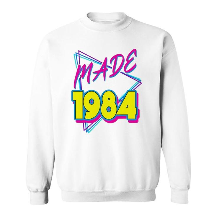 Made In 1984 38Th Birthday Retro 38 Years Old Vintage 80S Sweatshirt