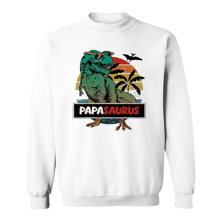 Mens Matching Family Papasaurusrex Fathers Day - Grandpa Dad Sweatshirt