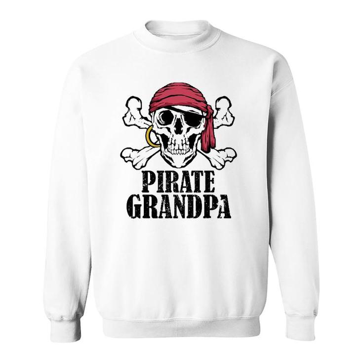 Mens Pirate Birthday Costume Jolly Roger Pirate Grandpa Sweatshirt