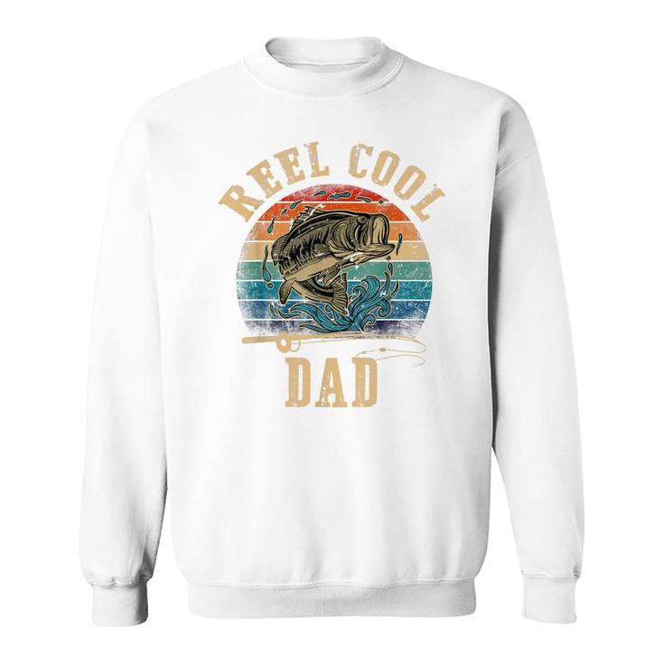 Mens Reel Cool Dad Fisherman Fathers Day Fishing Sweatshirt