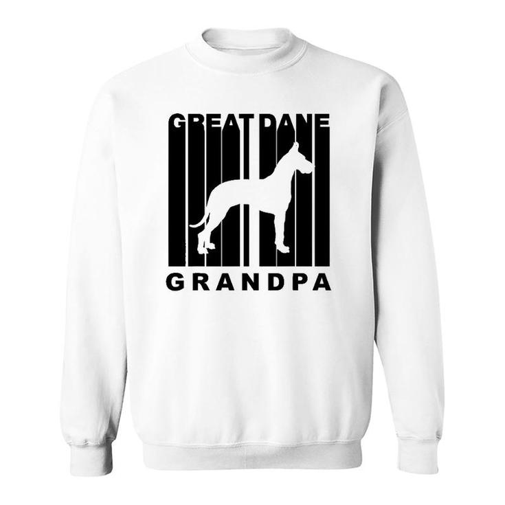Mens Retro Style Great Dane Grandpa Dog Grandparent Sweatshirt