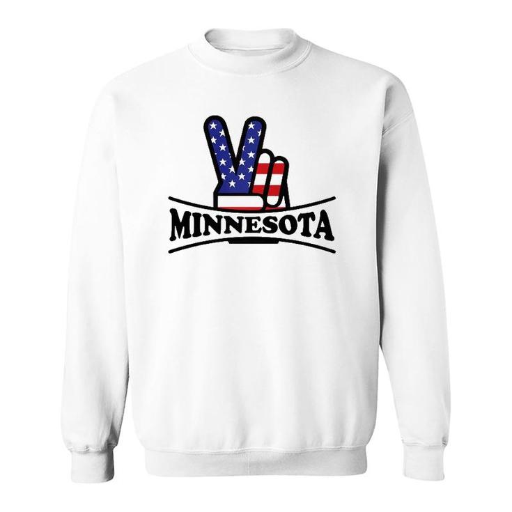 Minnesota Home State Retro Vintage 70S 80S Style  Sweatshirt
