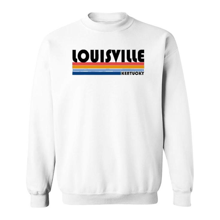 Modern Retro Style Louisville Ky Sweatshirt