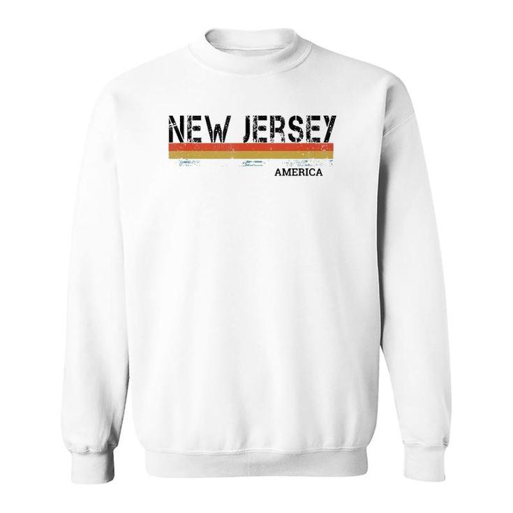 New Jersey Retro Vintage Stripes Sweatshirt