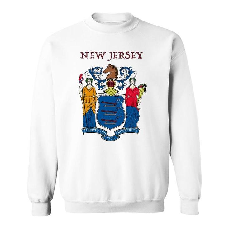 New Jersey State Seal Flag Sweatshirt