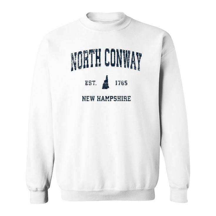 North Conway New Hampshire Nh Vintage Sports Design Navy Pri Sweatshirt
