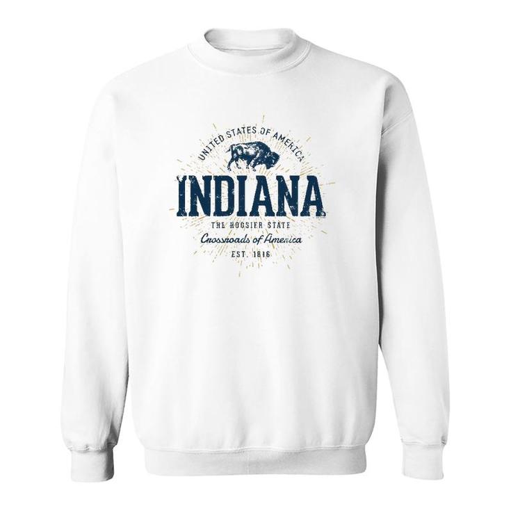 Retro Vintage State Of Indiana Sweatshirt