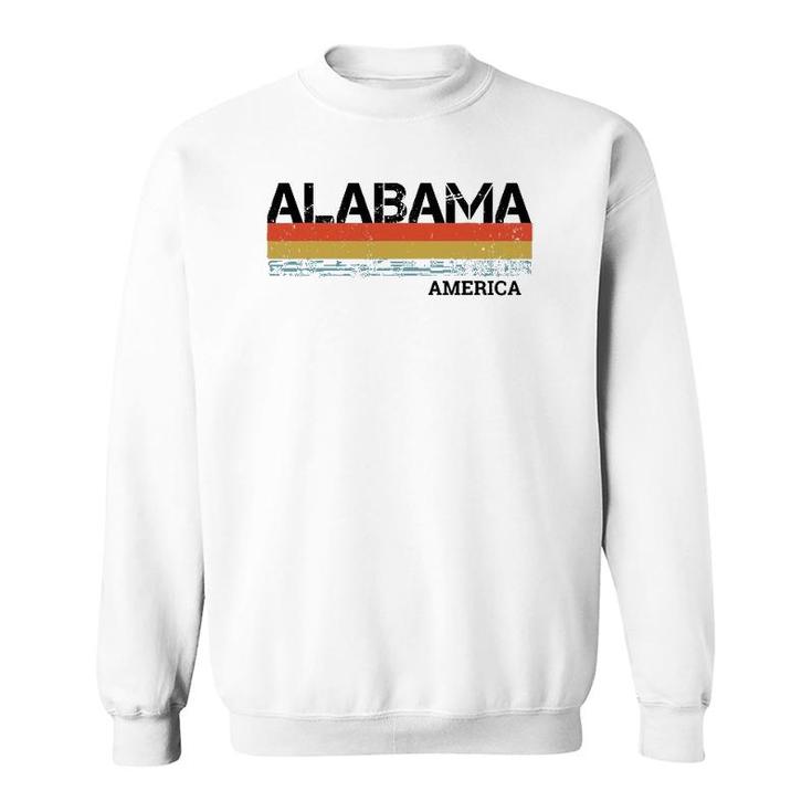 Retro Vintage Stripes Alabama Gift & Souvenir Sweatshirt