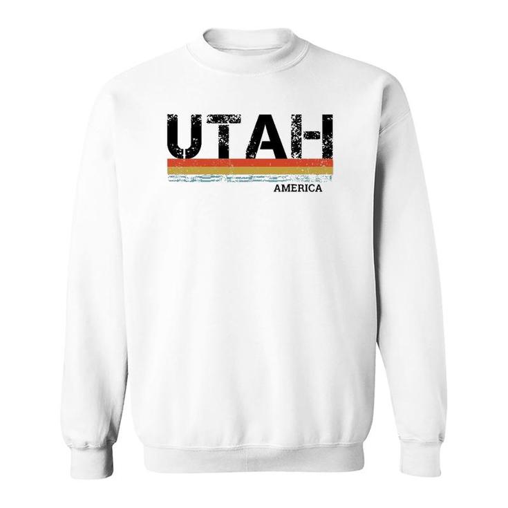 Retro Vintage Stripes Utah Gift & Souvenir Sweatshirt