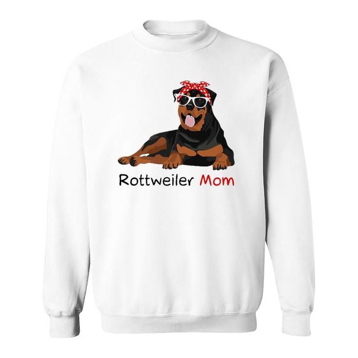 Rottweiler Mom Bandana Womens Rottweiler Dog Sweatshirt
