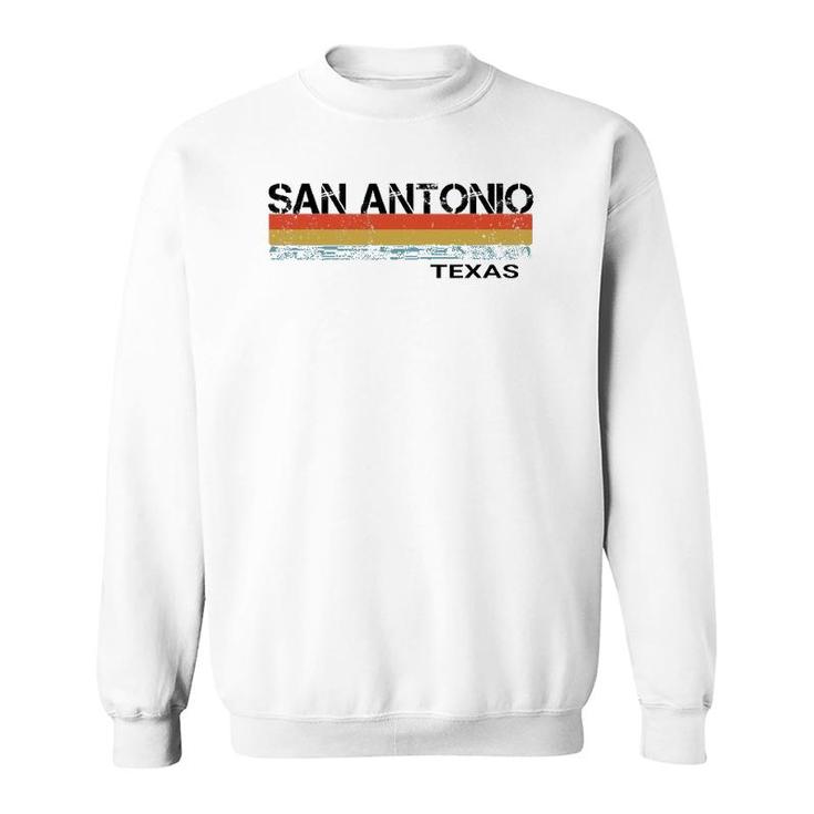 San Antonio Vintage Retro Stripes Sweatshirt