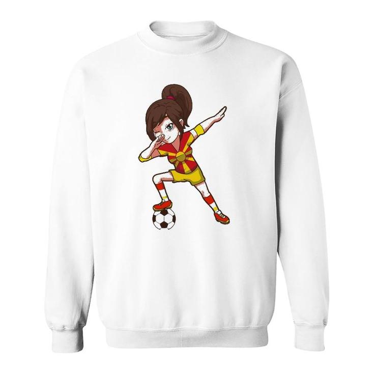 Soccer Fan Macedonia Macedonian Flag Girl Sweatshirt