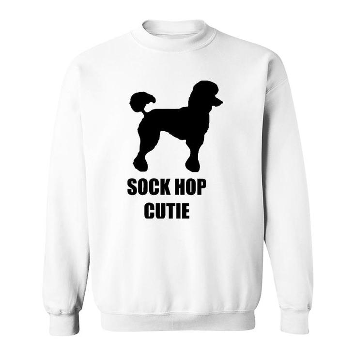 Sock Hop Cutie 50S Costume  Black Poodle Sweatshirt