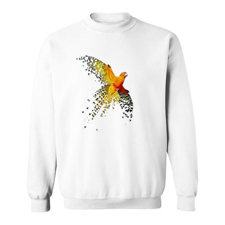 Sun Conure Beautiful Dispersed Flying Design Sweatshirt